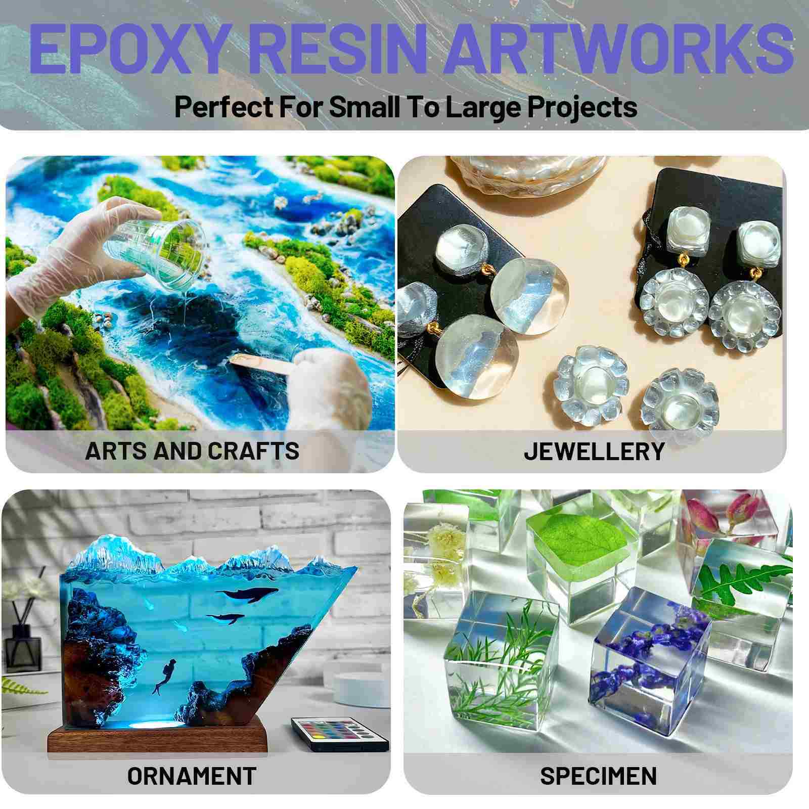 Deep Pour 2:1 Epoxy Resin Supplier - 12kg/ 3 Gallons Kit - DIY Art Castings