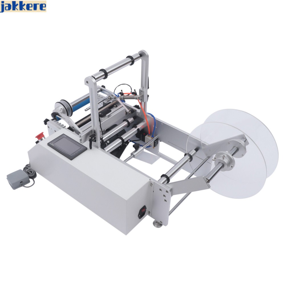 LT-190 Semi Automatic Round Bottle Labeling Machine Label Marking Machine 300W