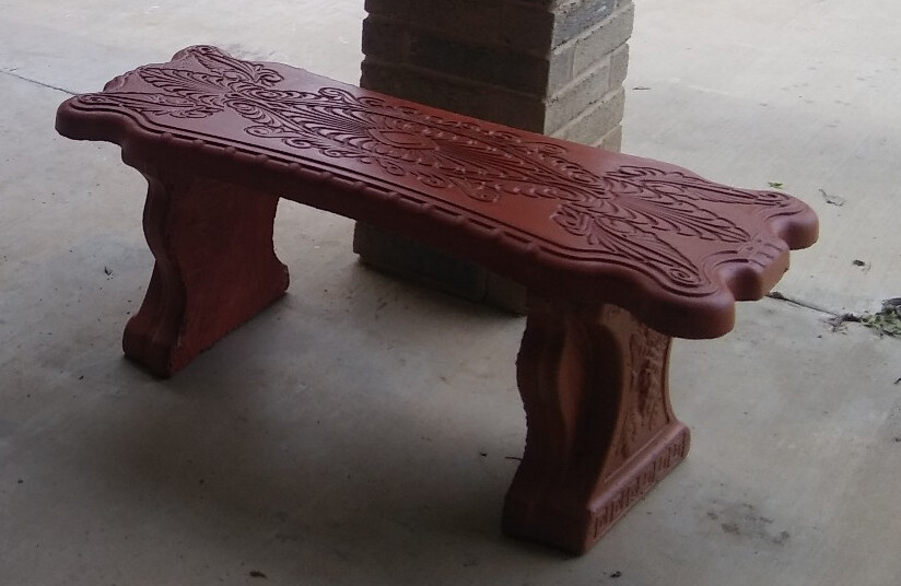 Concrete Cement Bench Mold Greek Scroll bench Top Commercial Grade Quality