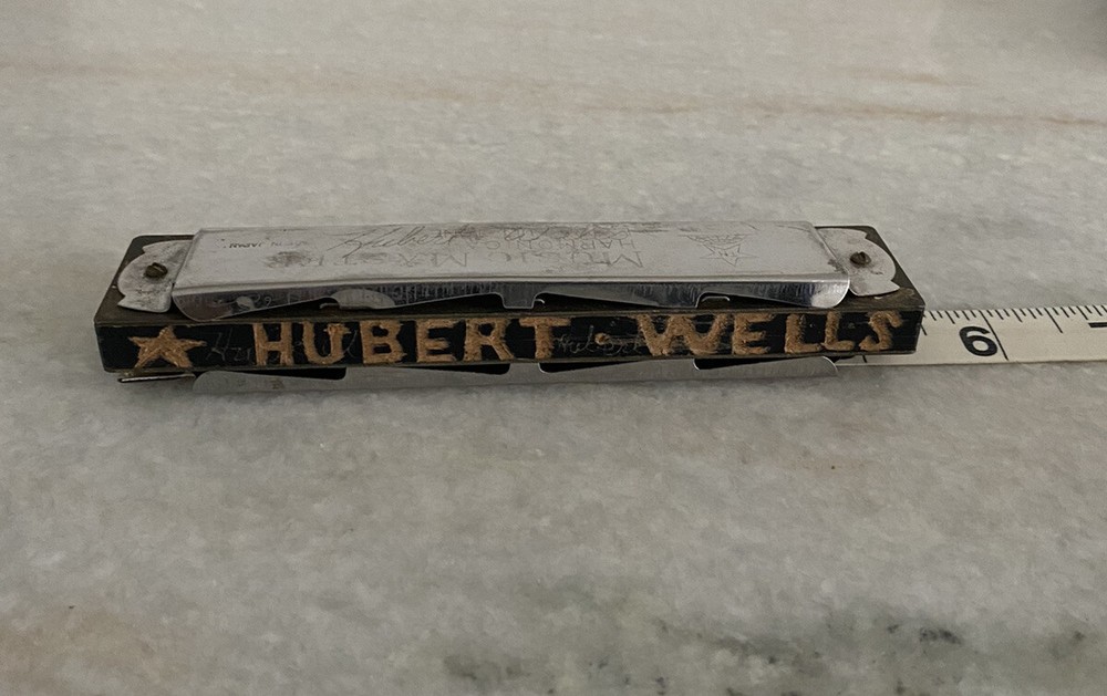 Vintage Music Master Hubert Wells Signed Harmonica