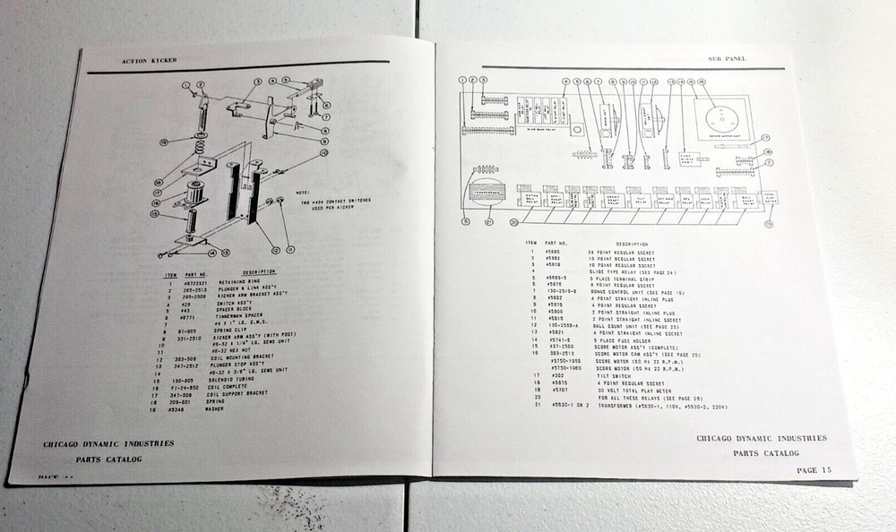 Dolphin-Chicago Coin PARTS CATALOG