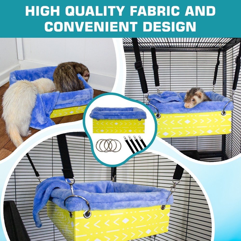 Ferret Box Bed Hammock for Hanging or Shelf Use