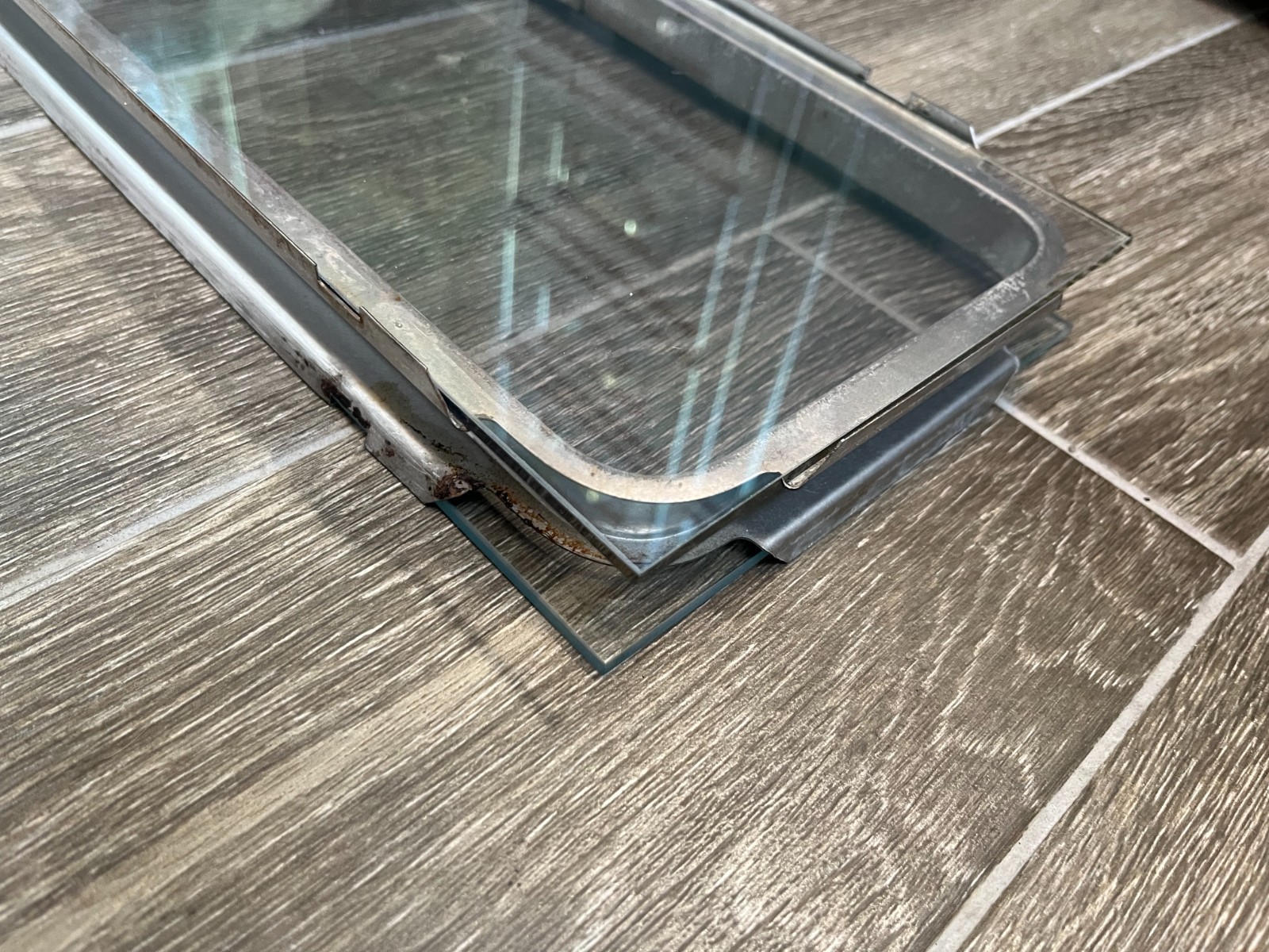 GE General Electric Range Oven Door Glass & Frame WB56K5 & WB56K19 16" x 7" #8