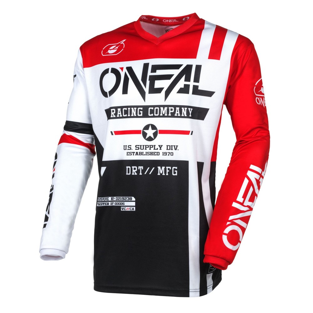 O'Neal Element Warhawk Black / White Motocross Jersey L - E005-334