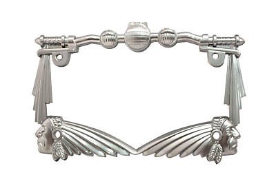 V-Twin 42-0163 Chrome Indian Design 4" x 7" License Plate Frame for Motorcycles