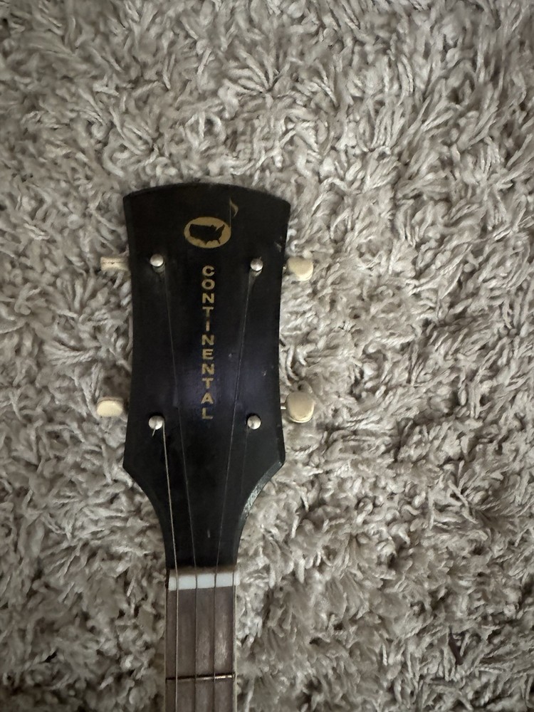 Continental 4-String Closed Back Polished Banjo Black