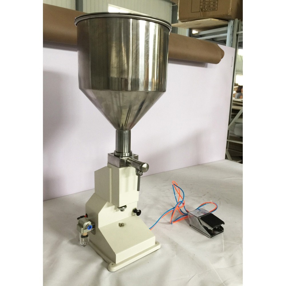10L 5-50ml Pneumatic Paste&Liquid Filling Machine W/Foot Switch&Automatic Switch