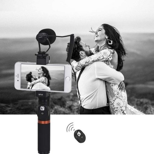 CoMica Metal Mini On-Camera Directional Shotgun Mic Kit w/Bluetooth Controller