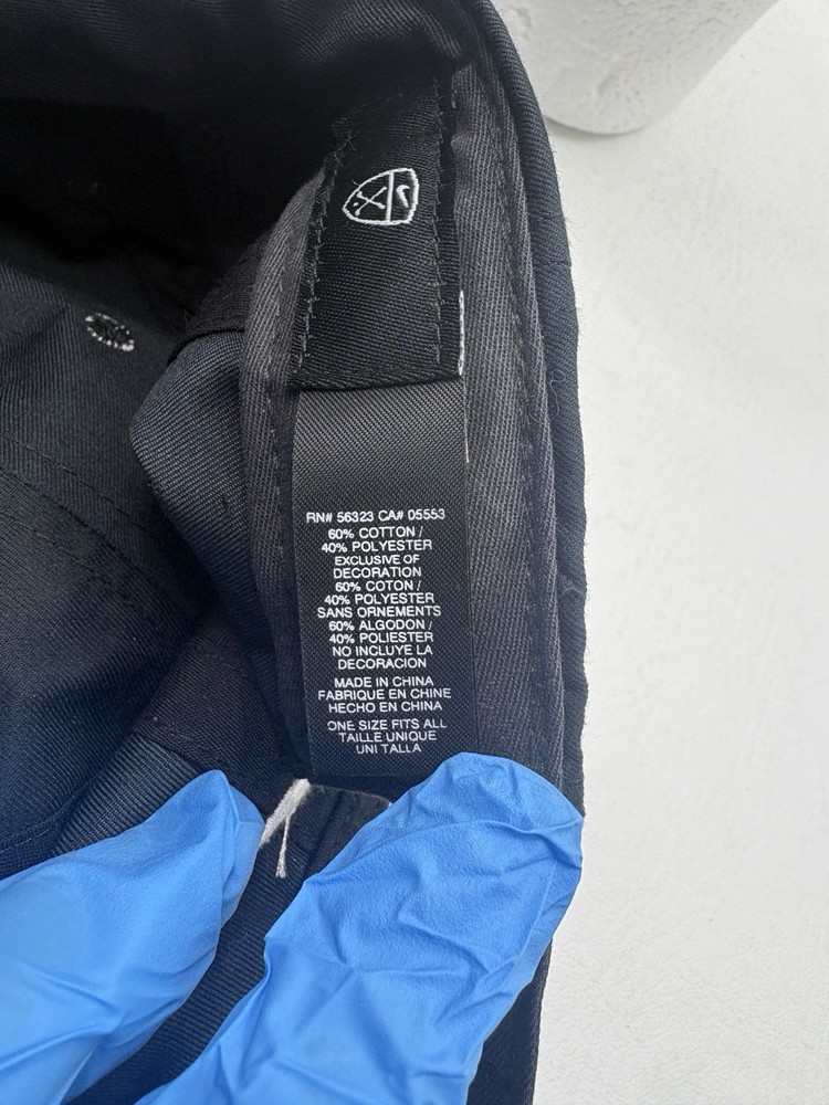 Nike Golf Black Adjustable Strap Hat Lightweight Golfing Cap Cotton Polyester