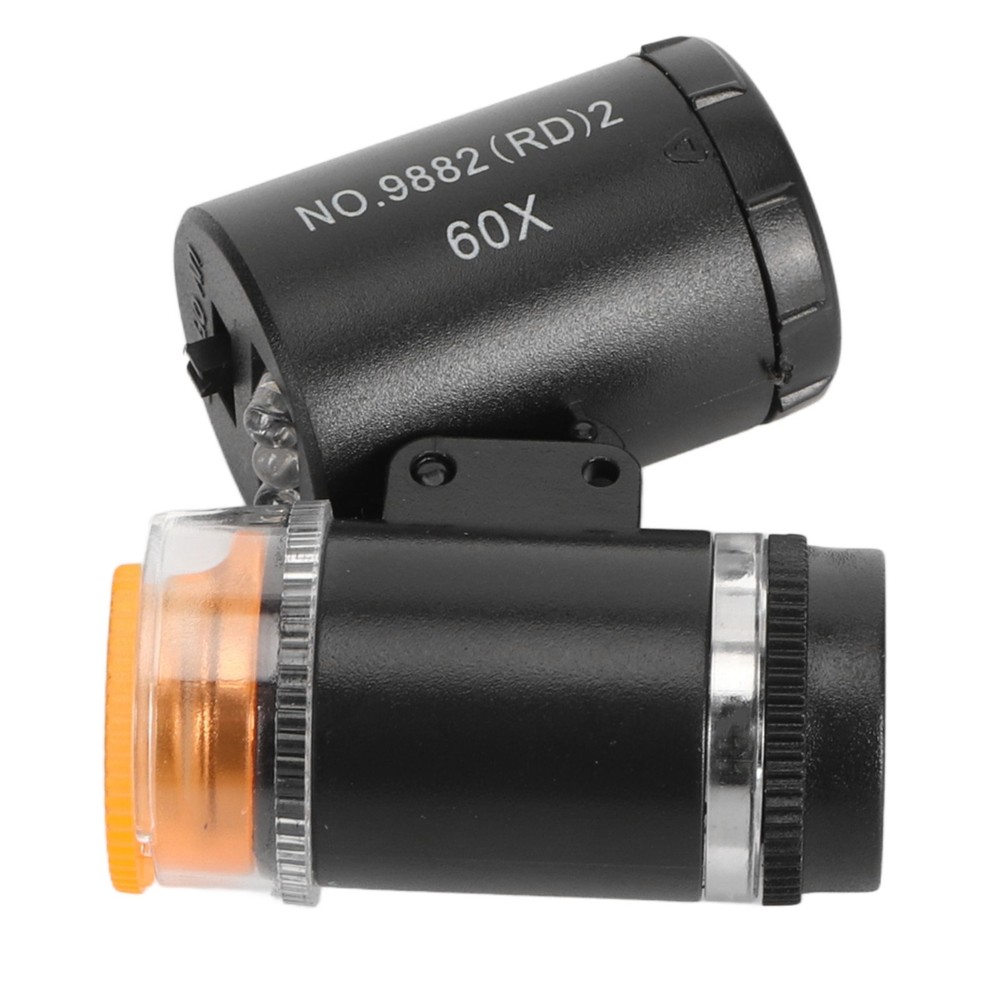 Mini 60X LED Microscope & UV Currency Detector Adjustable Light Angle PocketNew☚