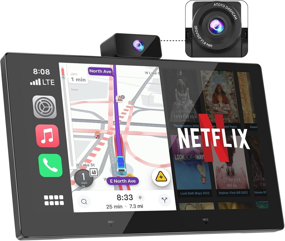 P6 9" PREMIUM CarPlay/Android Auto Touchscreen, DashCam, Bluetooth, GPS