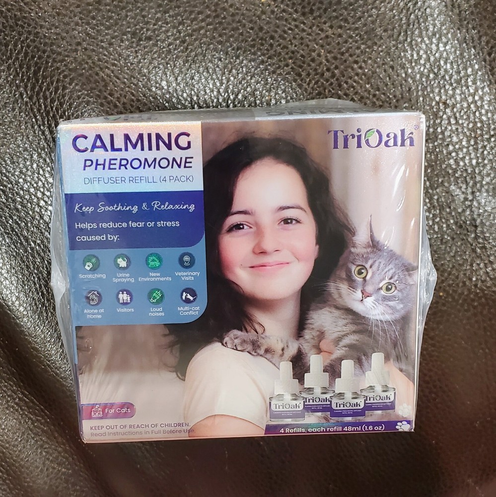 TriOak Cat Calming Diffuser, Anxiety Relief, Pheromone Diffuser Damaged Box