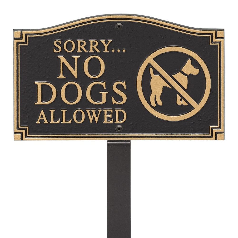No Dogs Allowed Lawn/Wall Statement Sign