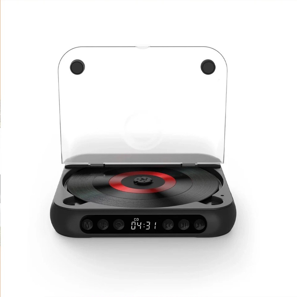 Black Portable CD Player Personal CD Players with Bluetooth Rechargeable