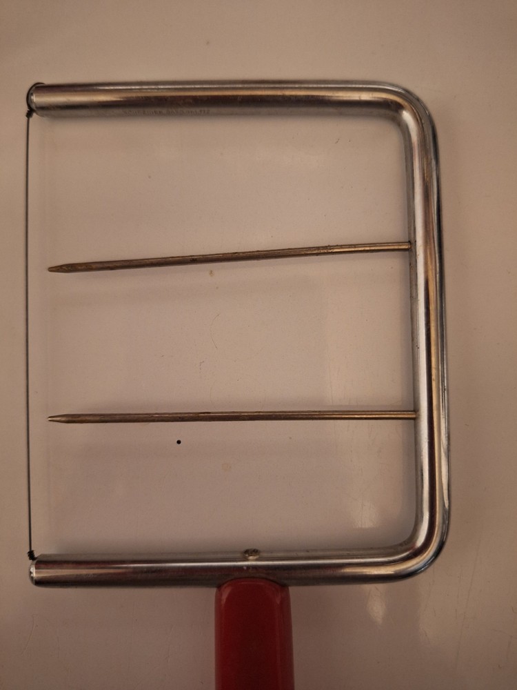 Red Bakelite Handle Cheese Cutter Vintage