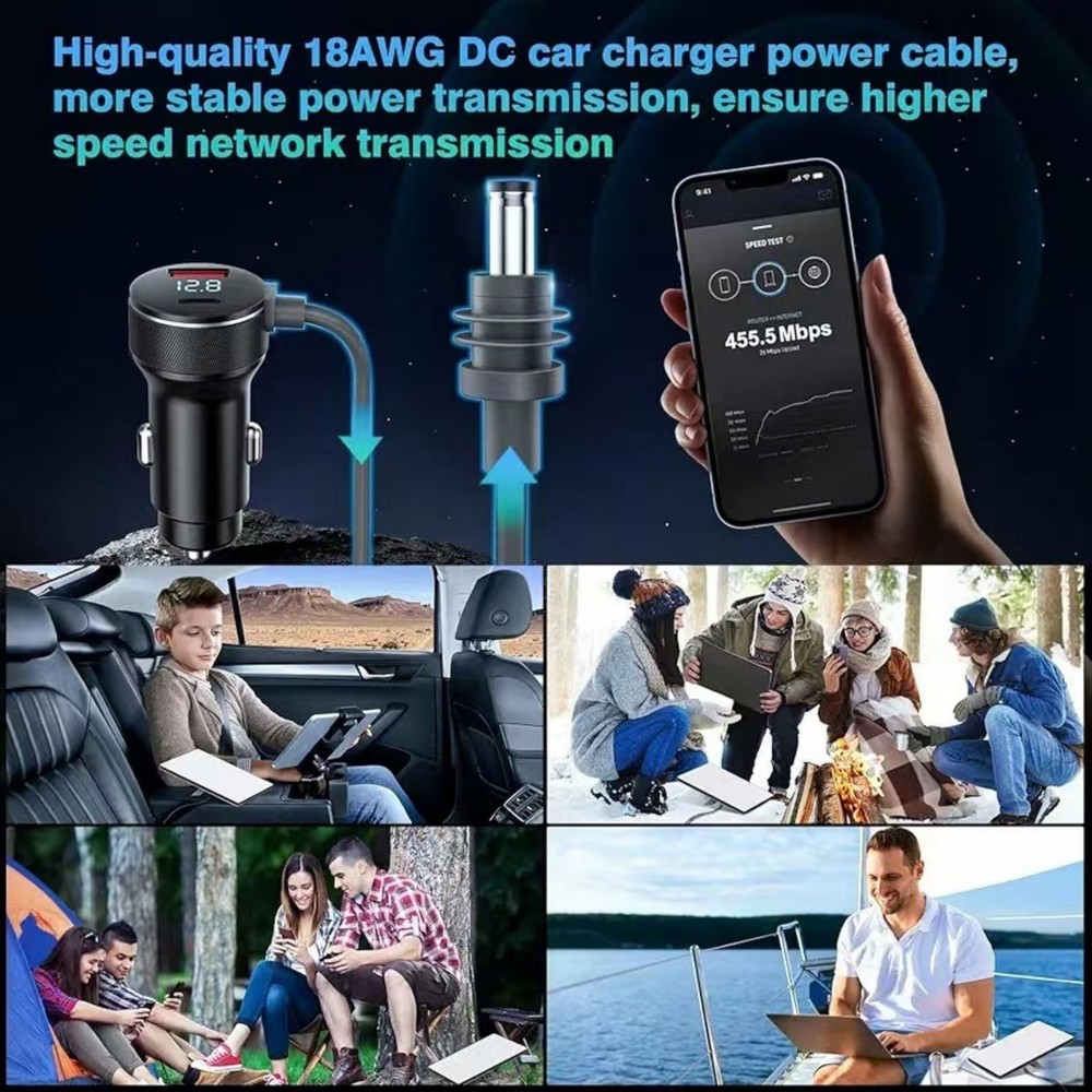 1* For Starlink Mini Power Cable Cigarette Lighter Adapter Vehicle Compatibility