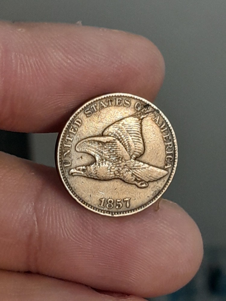 1857 Flying Eagle Cent VF (Obverse Damage) #2
