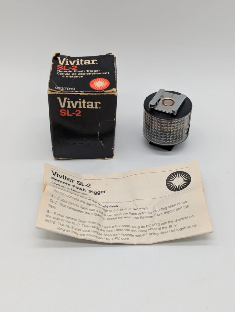Vivitar SL-2 Flash Remote Trigger In Original Box W/Instructions Untested