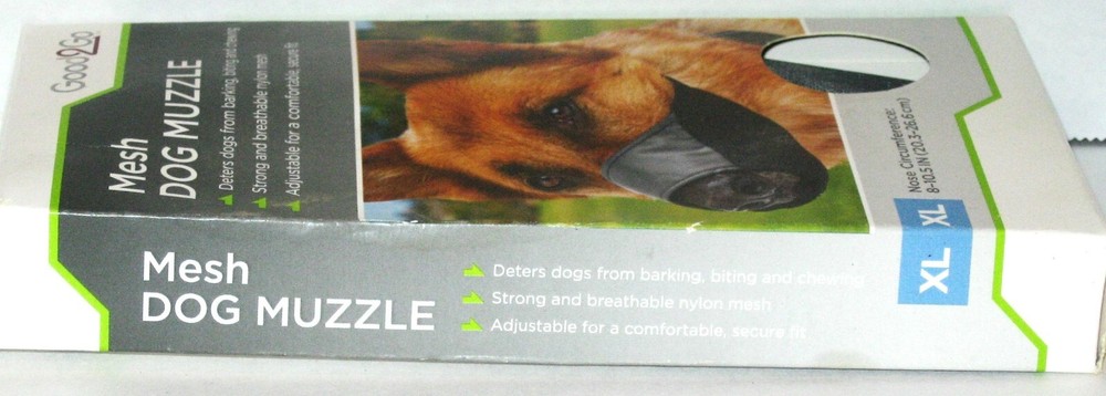 Good to go Dog Muzzle, Adjustable Soft Mesh, Size X-Large New