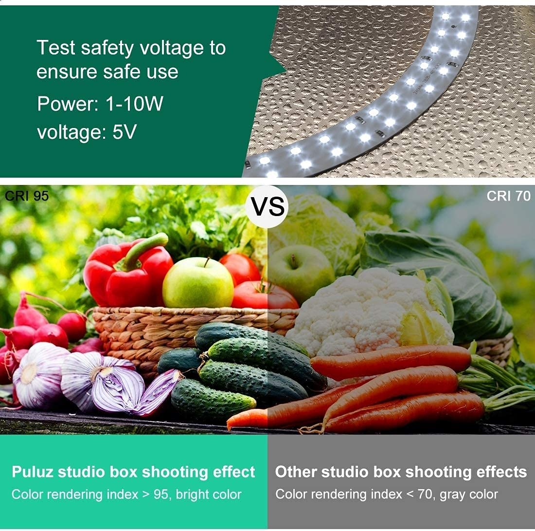 16" LED Photo Studio Light Box Portable Folding Photography Shooting Tent Kit