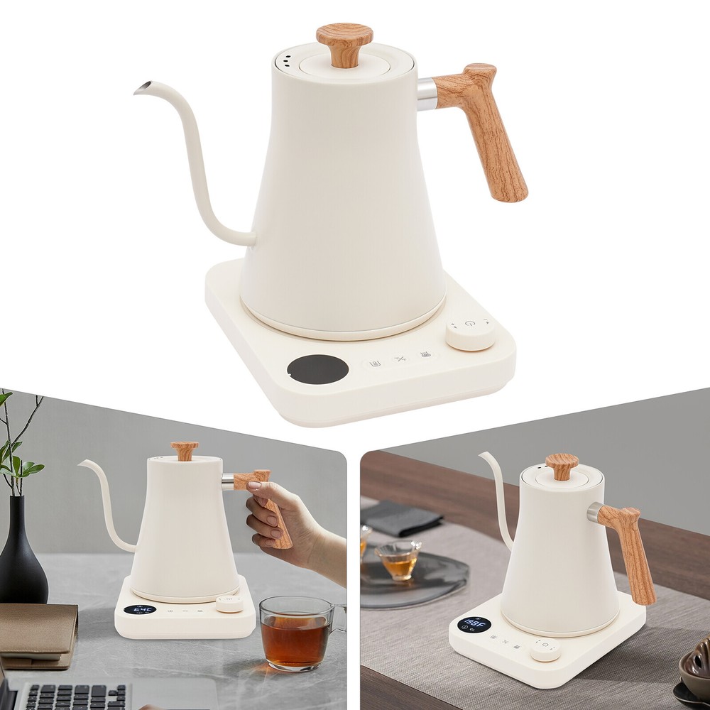 Tabletop Electric Gooseneck Kettle 1200W Electric Tea Kettle w/ Memory Function