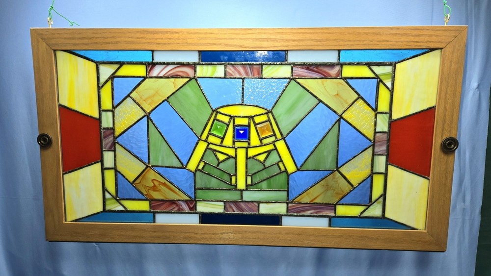 Framed Stained Glass Slag Ninja Turtle Panel Robot Transformer Warrior Samurai