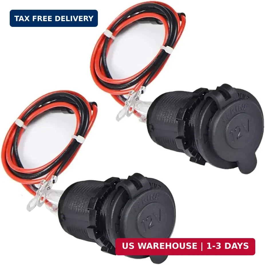 12V Car Cigarette Lighter Socket Waterproof and Dustproof plug socket for Car Tr