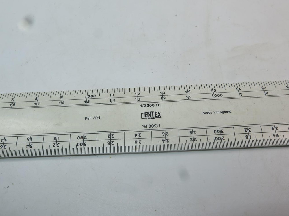 VINTAGE CENTEX Hard Plastic Draughtsman Ruler Ref: 204