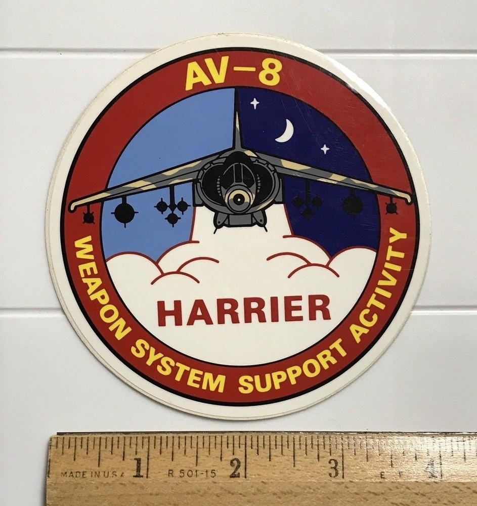 AV-8 Harrier Weapon System Support Activity Decal Sticker Emblem
