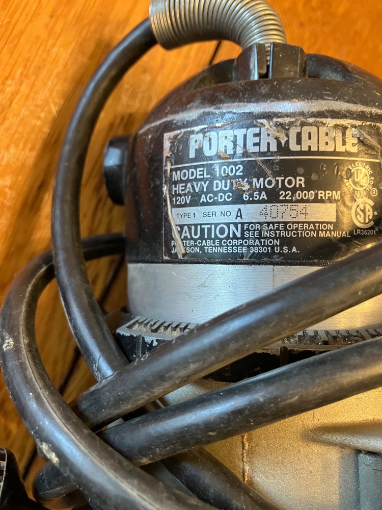 Porter Cable Router Model 1002 with Router Fixed Base Model 1001