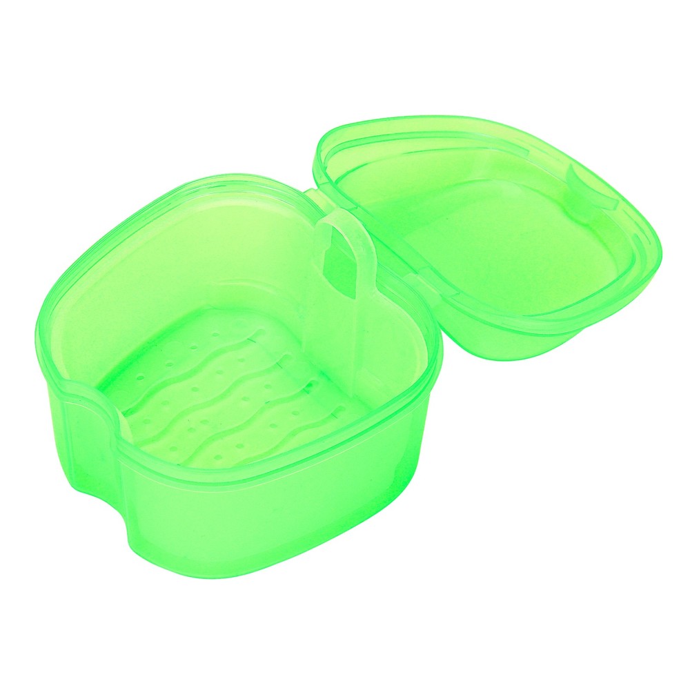 Denture Bath Case Box Soak Container Colored False Teeth Storage Box With
