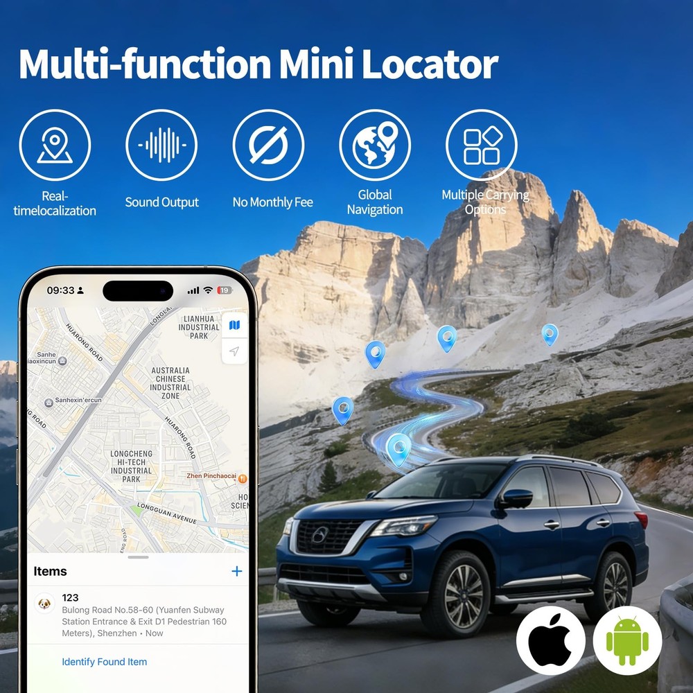Mini Portable GPS Tracker for Vehicles, Global Tracking, Undetectable GPS Car...