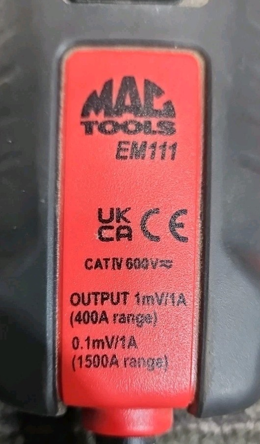 Mac Tools EM111 AC/DC Large Range Current Amp Probe
