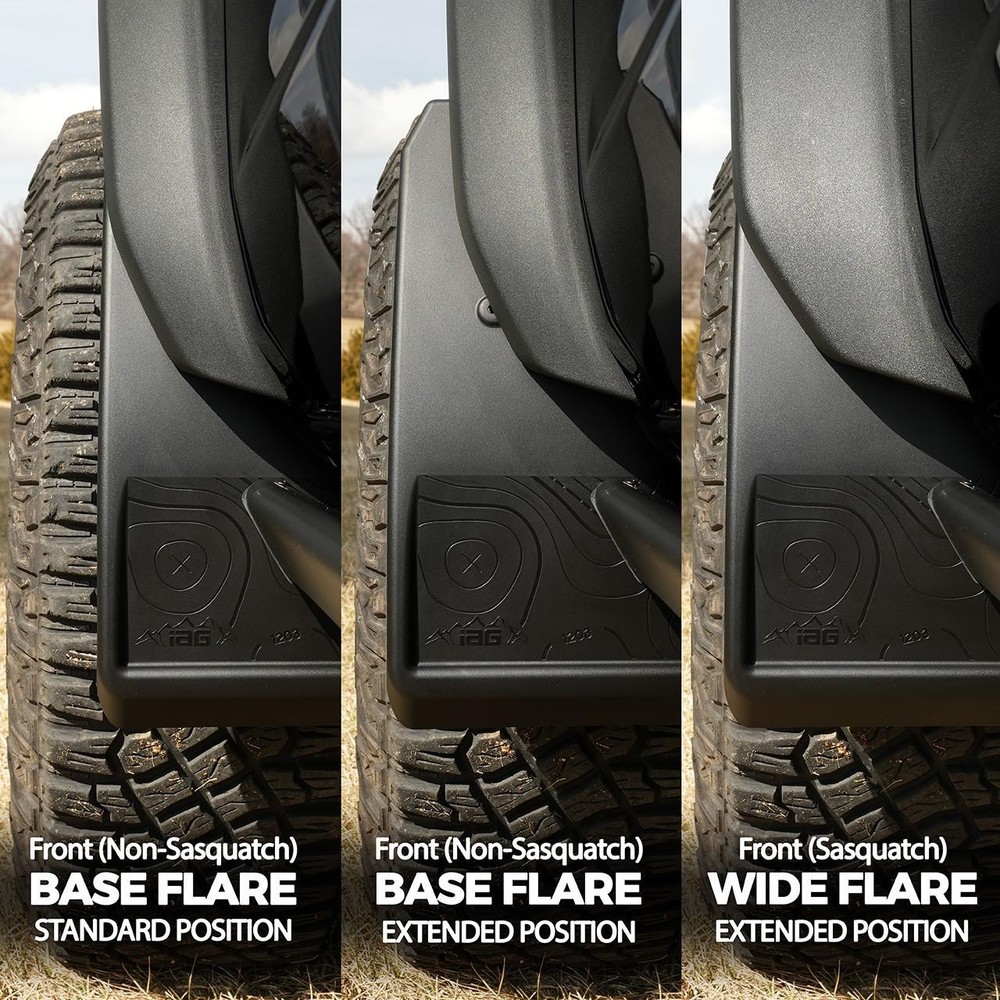 IAG Trail Shield Adjustable Mud Flaps for Ford Bronco 2021+ (Front & Rear Set)