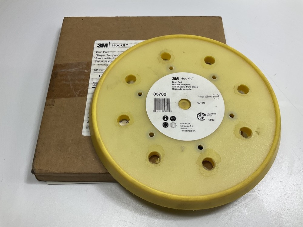 3M 05782 Hookit Disc Pad, Dust Free, 8" Diameter