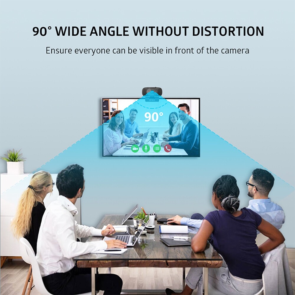 TOALLIN 1080P HD PC Webcam with Privacy cover Built-in dual Noise-canceling mic