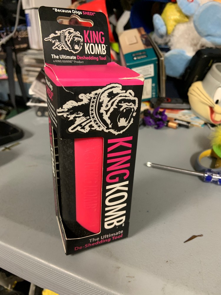 King Komb- Deshedding Tool- Hot Pink w/ Box