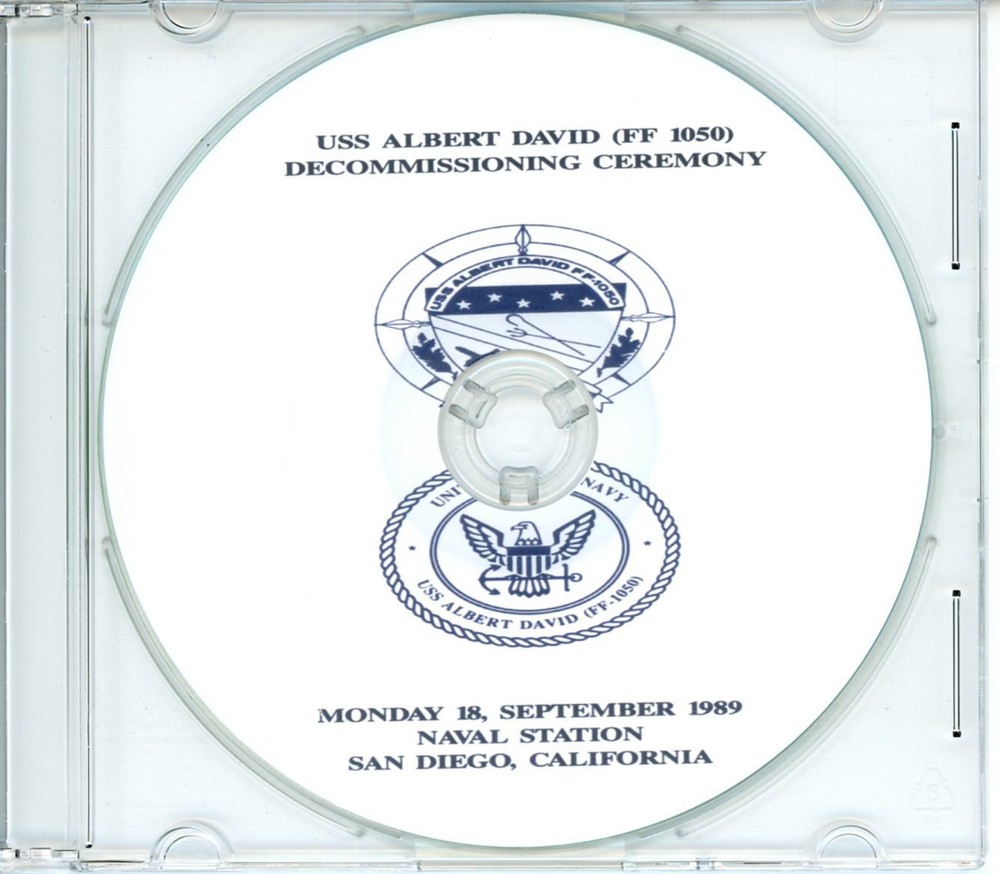 USS Albert David FF 1050 Decommissioning Program 1989 Navy