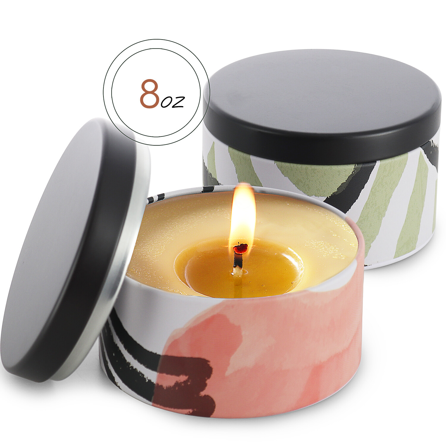 Candle Tins for Candle Making Metal Jars Storage Containers Lids and Stickers
