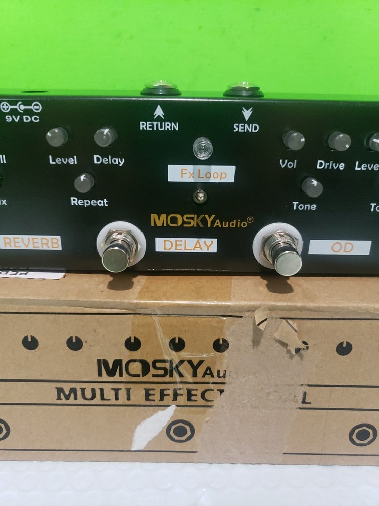 MOSKY Sol918 Guitar Multi Effect Pedal Reverb Delay FX Loop Overdrive Distortion