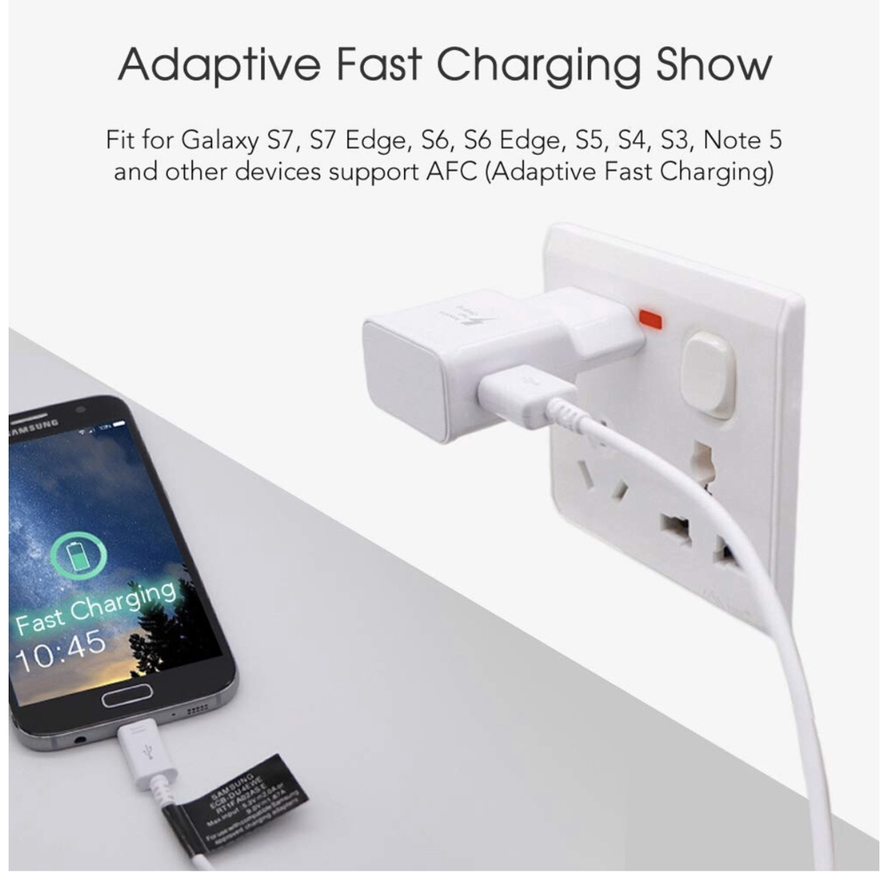 For Samsung Galaxy Tab A 4 E S2 Tablet Wall Charger + USB Micro Charging Cable