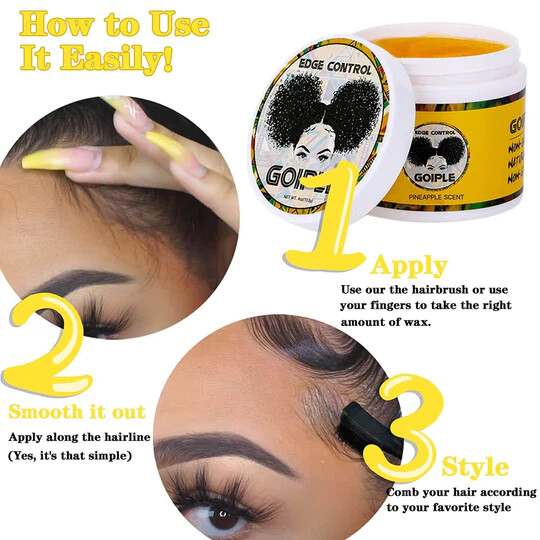Goiple Strong Hold Edge Control Gel - Pineapple Scent (Select Size)