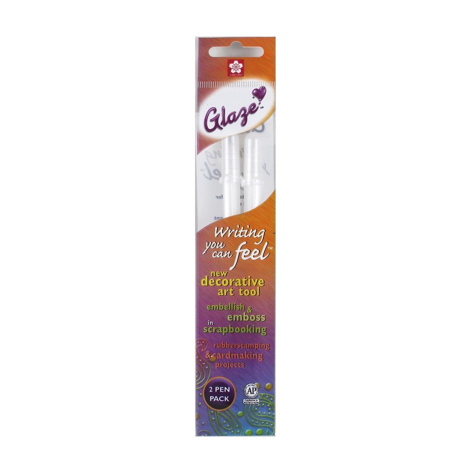38486 Sakura Gelly Roll Glaze Gloss Pens, Clear, Medium Tip, 1 Pack of 2 Pens