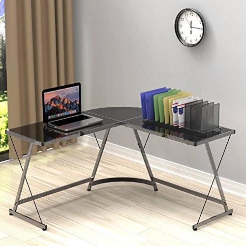 2 Pack - SimpleHouseware 5 Section Upright File Sorter Organizer Black
