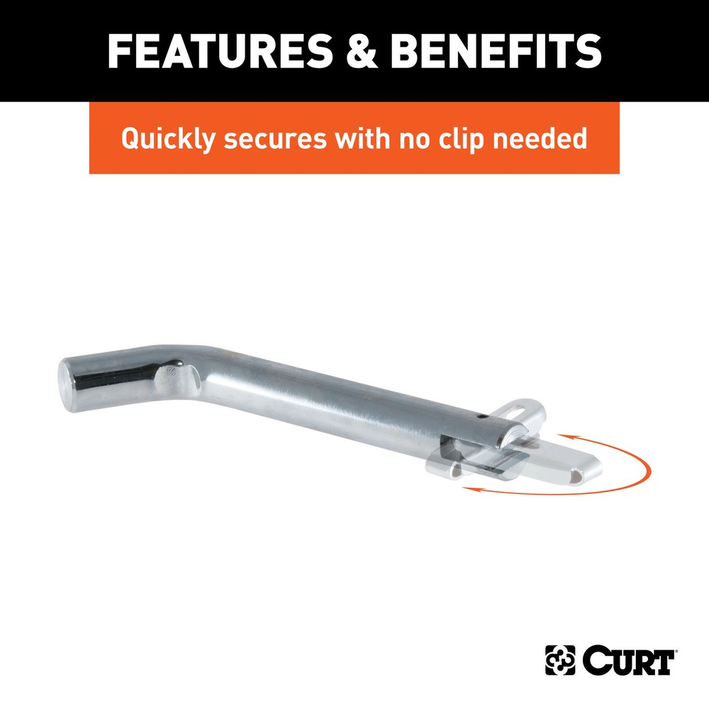 Curt-5/8" Swivel Hitch Pin (2" Receiver, Chrome, Packaged)