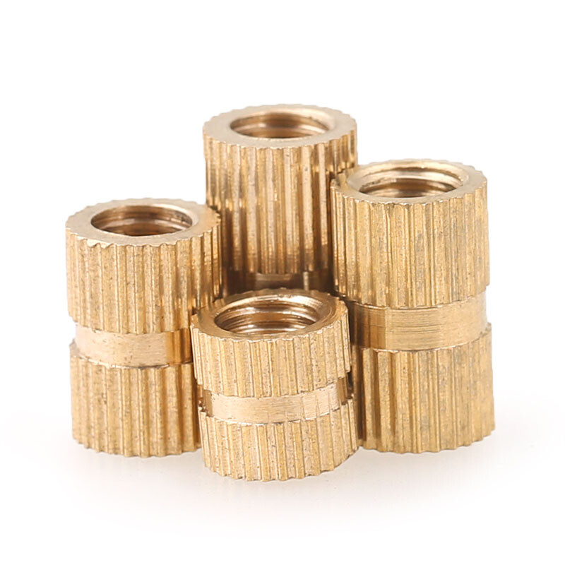 M5 5mm Brass Solid Knurled Nuts Thumb Nuts Insert Embedded Nuts