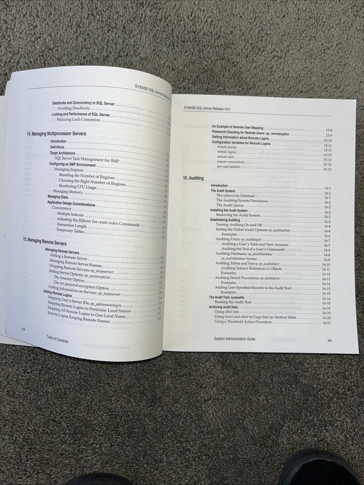 Vintage Sybase SQL Server System Administration Guide 1994, before SAP merge.