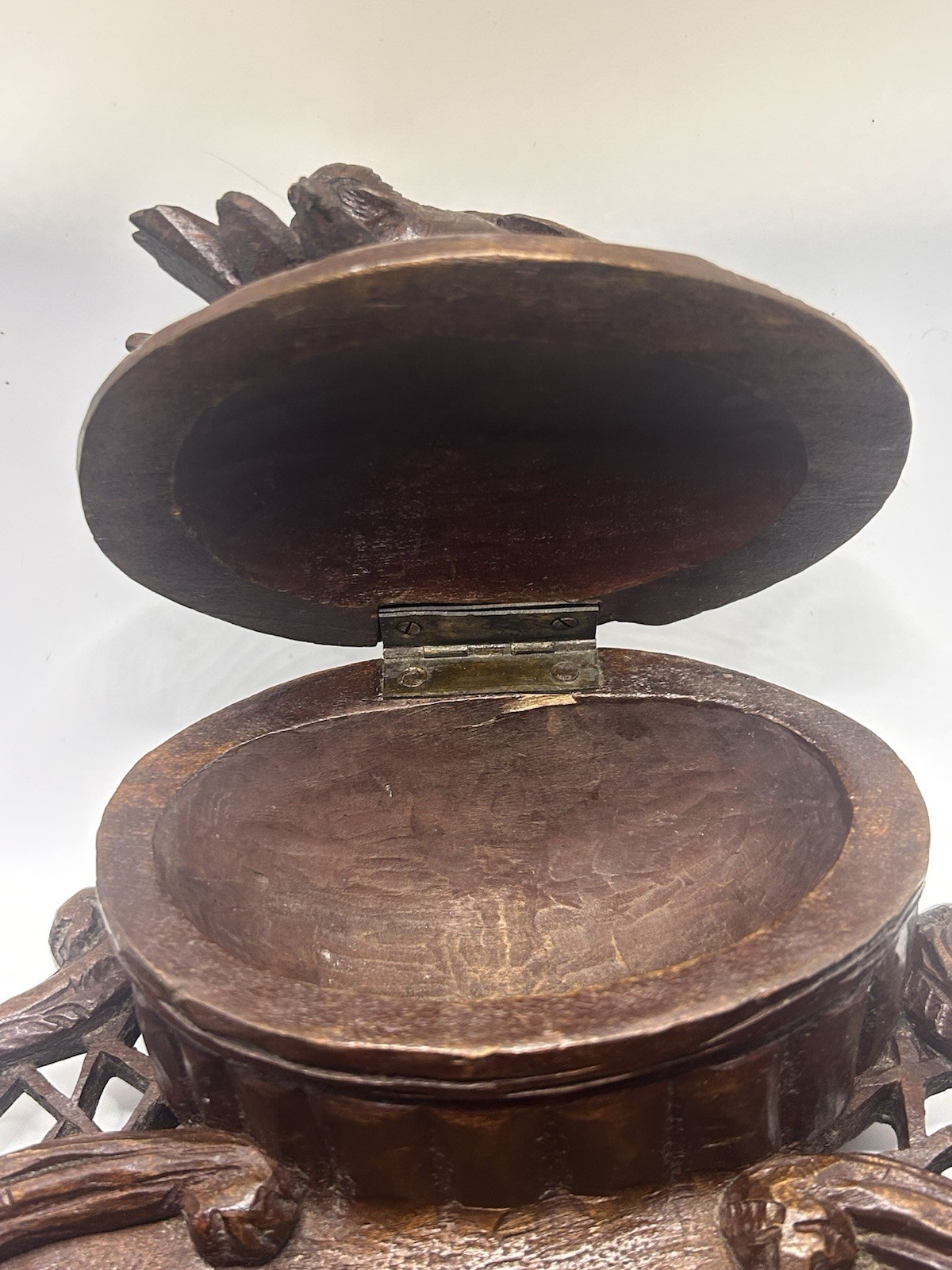 19th Century Swiss Black Forest Hand Carved Ink Stand