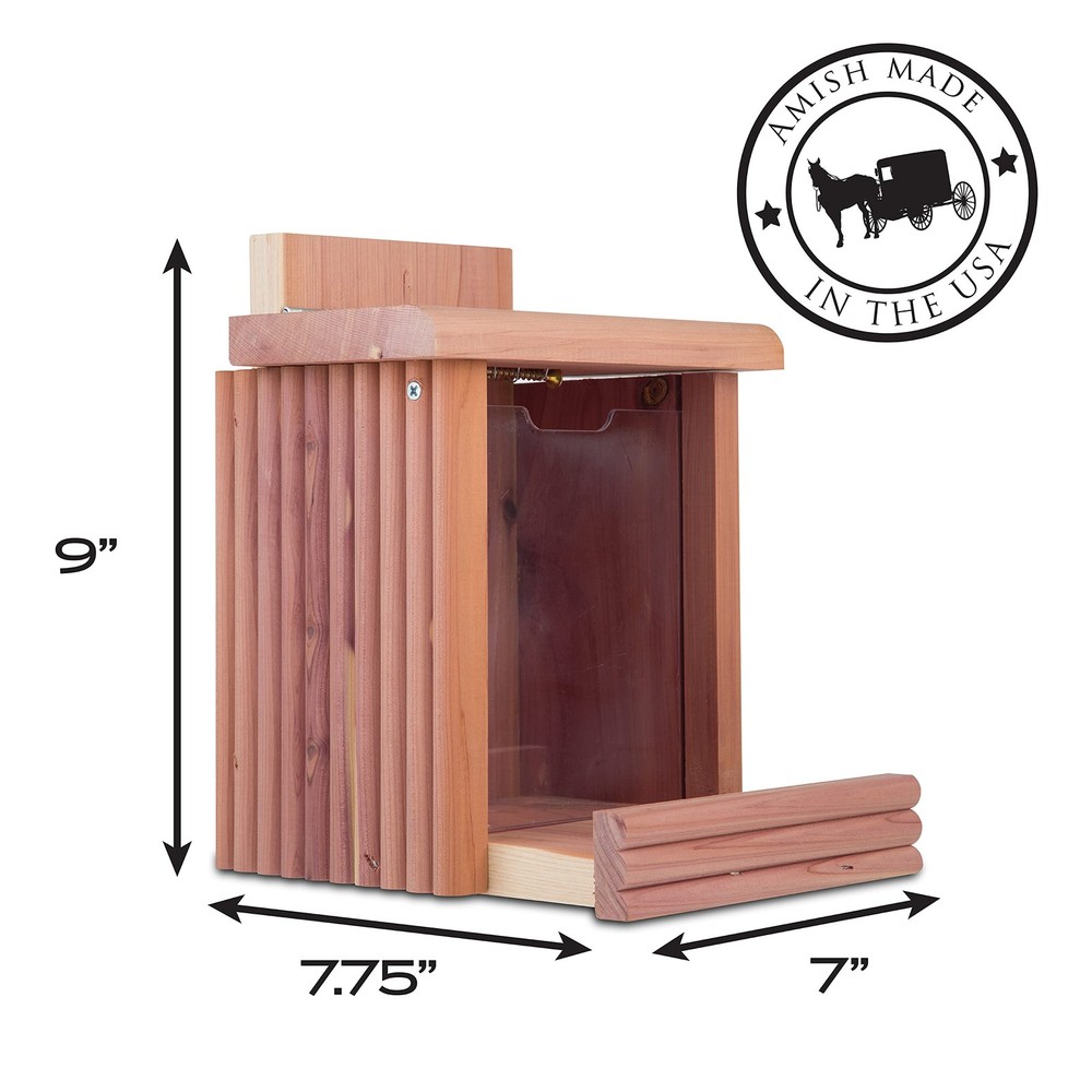 Pennington Cedar Squirrel Snacker Feeder, 2.75 LB Pounds Capacity,