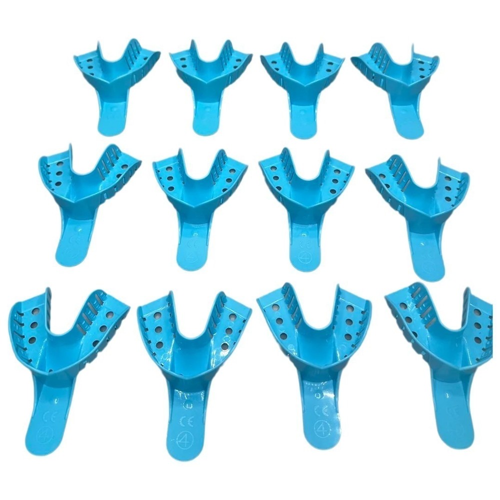 Disposable Dental Impression Trays Perforated Bite Registration